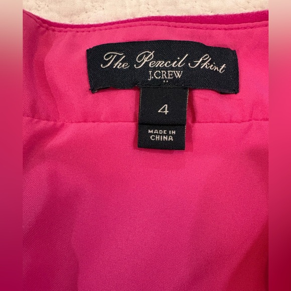 J. Crew Vibrant Pink Pencil Skirt - Picture 3 of 4